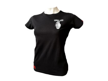 Dámské triko LEGAL LIFE Grenade black (Velikost L)