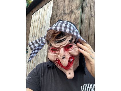 Gumová maska přes hlavu Baba Jaga (Velikost Unisex)