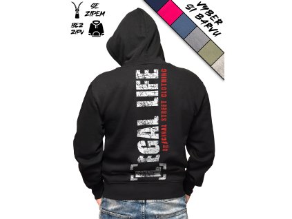 Pánská mikina LEGAL LIFE Original Streetwear (Se zipem/Bez zipu Černá se zipem, Velikosti 3XL)