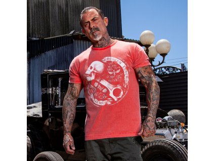 Pánské triko Yakuza Premium 3718 red (Velikost 3XL)