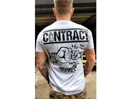 Legal Life pánské triko DAD CONTRACT šedé (Velikost 3XL)