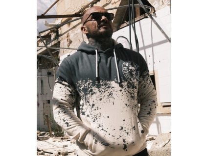 Pánská mikina Yakuza Splash Allover 23013 Whitecap grey (Velikost S)