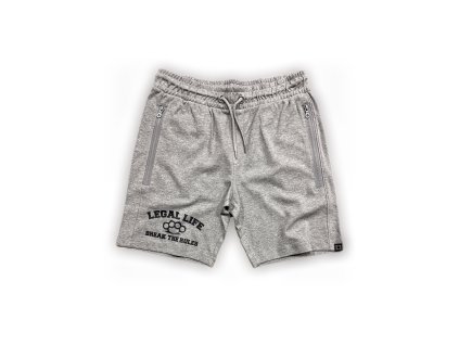 Pánské teplákové kraťasy LEGAL LIFE Break The Rules grey melange (Velikost 3XL)