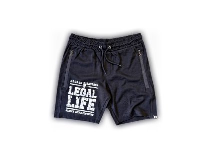 Pánské teplákové kraťasy LEGAL LIFE Broken Bastard black (Velikost 3XL)
