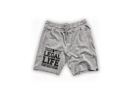 Pánské teplákové kraťasy LEGAL LIFE Broken Bastard grey melange (Velikost 3XL)