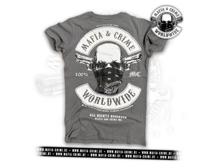 mc mafia crime worldwide patch boys shirt~4