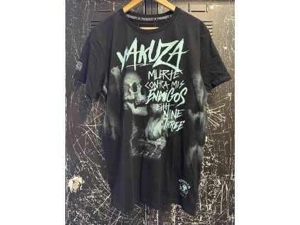 Pánské triko Yakuza Muerte skull 15036 black (Velikost XXL)