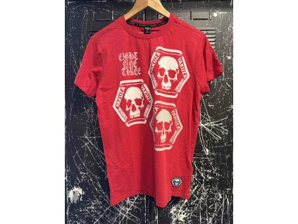 Pánské triko Yakuza Skull colection 12022 ribbon red (Velikost M)