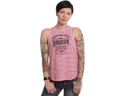 Dámské tílko Yakuza Script Stripe Loose 16127 red/white