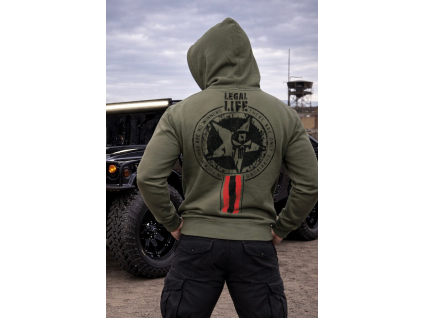 NoWar Khaki Hoodie Back