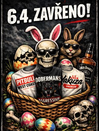 V PONDĚLÍ 6.4. ZAVŘENO 🐣 I MY VYRÁŽÍME LOVIT VELIKONOČNÍ ZAJÍČKY… 🐰 ALE ŽÁDNÝ STRACH! V ÚTERÝ JSME ZPĚT 🐺🔥