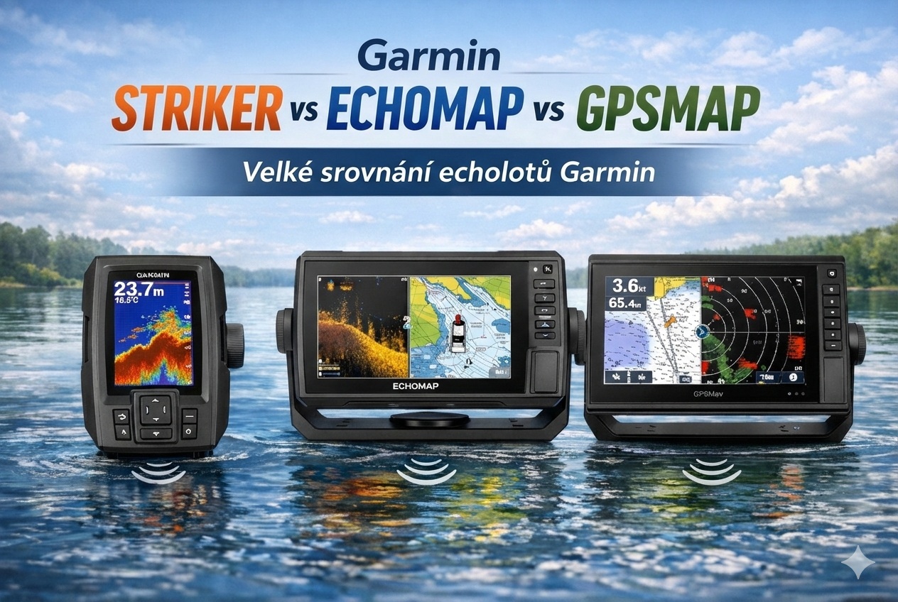 Velké srovnání echolotů Garmin - Striker, ECHOMAP nebo GPSMAP? Vyberte ten pravý