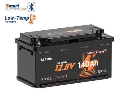 LiTime LiFePO4 baterie 12v 140Ah H190 BLUETOOTH