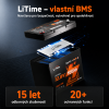 BMS LiTime LiFePO4 baterie 12v 100Ah Xtra Mini BLUETOOTH