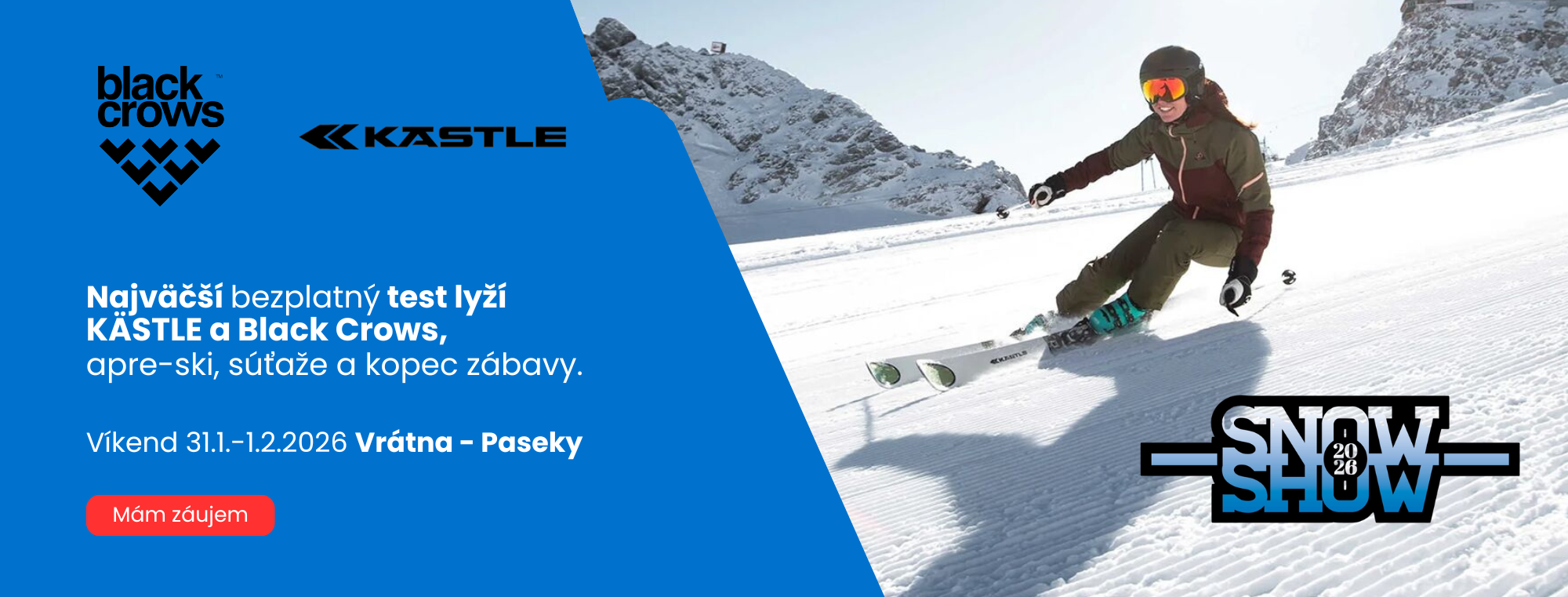 Testovacka lyzi Snow show