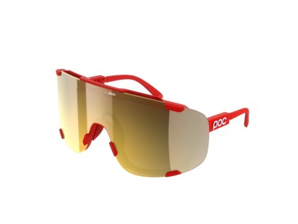 poc devour prismane red clarity road partly sunny gold