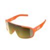 poc aspire mid fluo orange translucent road partly sunny gold