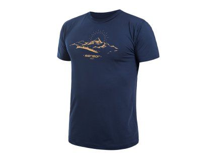 SENSOR Triko COOLMAX TECH Mountains - Deep Blue