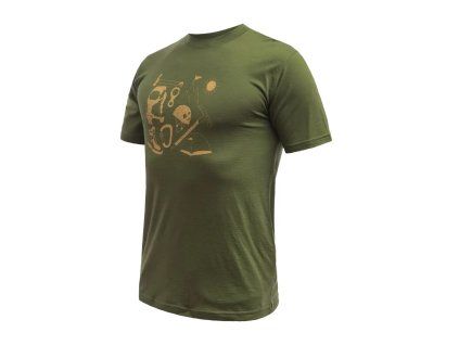SENSOR Triko MERINO ACTIVE Hiking - Safari Green