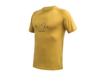 SENSOR Triko MERINO AIR Say Yes - Mustard