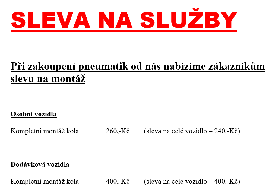 SLEVA NA SLUŽBY