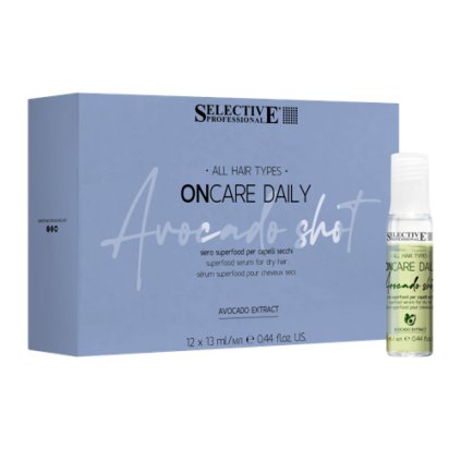 Hydratační a ochranné superfood sérum (avokádové) bez oplachování - ONCARE DAILY AVOCADO SHOT - balení po 12 ks x 13 ml