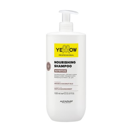 NOURISHING SHAMPOO - Vyživující šampon pro suché a lámavé vlasy s arganovým a kokosovým olejem 1000 ml - YELLOW PROFESSIONAL NUTRITIVE