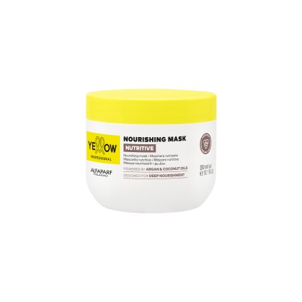 NOURISHING MASK - Vyživující maska pro extra suché a lámavé vlasy s arganovým a kokosovým olejem 300 ml - YELLOW PROFESSIONAL NUTRITIVE
