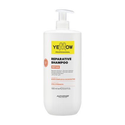 REPARATIVE SHAMPOO - Regenerační šampon pro poškozené vlasy s bond komplexem a kakaovým máslem 1000 ml - YELLOW PROFESSIONAL REPAIR