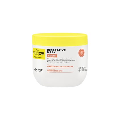 REPAIR REPARATIVE MASK - Regenerační maska pro poškozené vlasy s bond komplexem a kakaovým máslem 500 ml - YELLOW PROFESSIONAL REPAIR