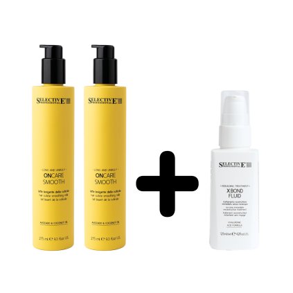 AKCE MĚSÍCE 2x Uhlazovací/regenerační mléko (maska) pro vyhlazení kutikuly (bezoplachový) - ONCARE SMOOTH - BEAUTY MILK 275 ml + X BOND FLUID 125 ml ZDARMA