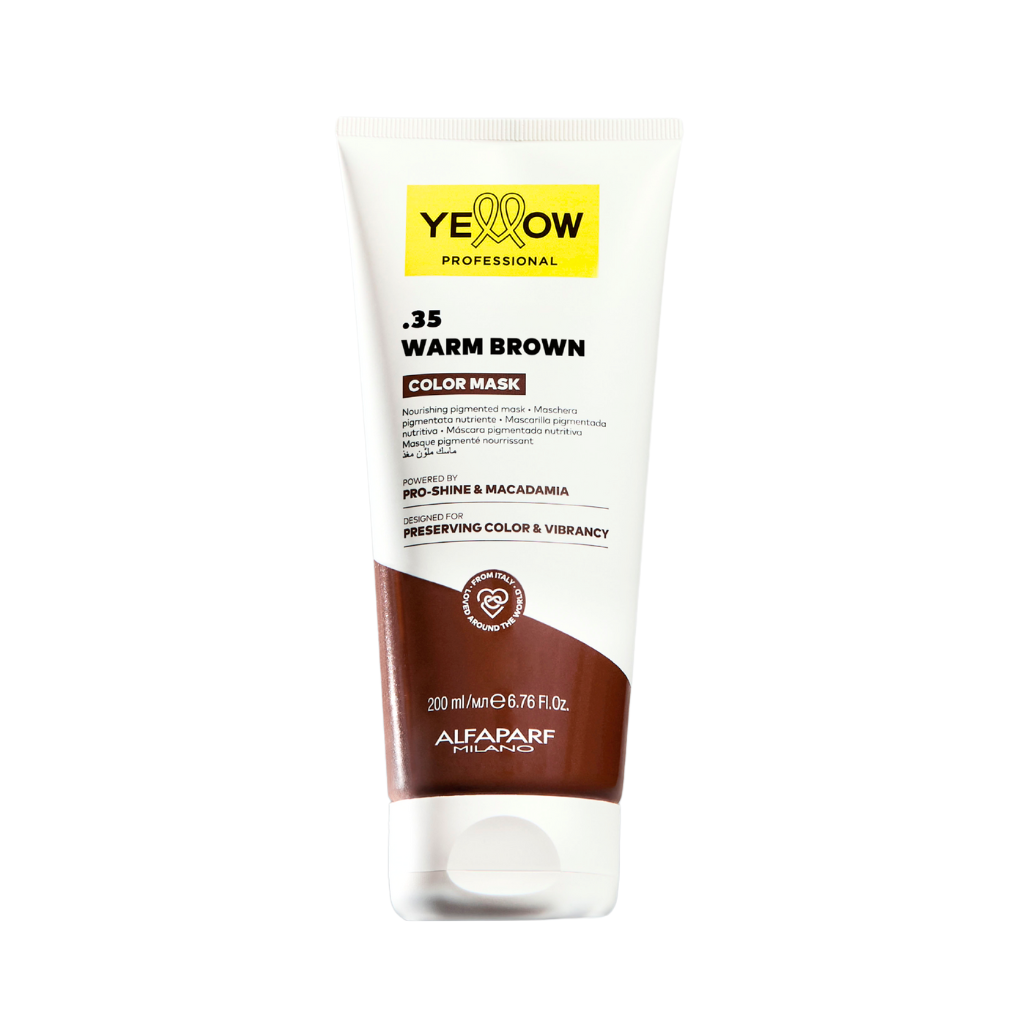 Yellow Professional Alfaparf .35  WARM BROWN 200 ml - COLOR MASK - YELLOW PROFESSIONAL
