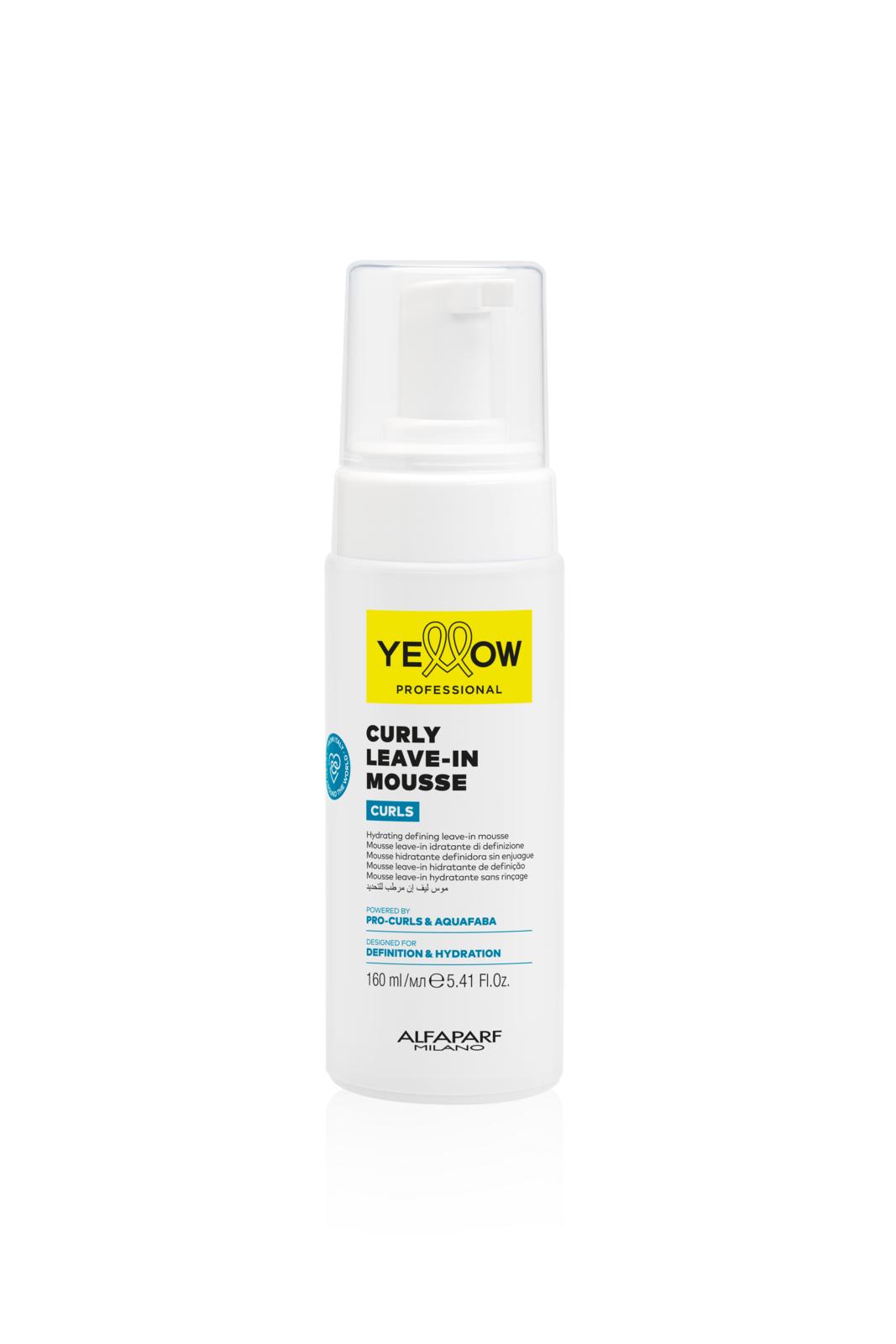 Yellow Professional Alfaparf CURLY LEAVE IN MOUSSE 160 ml - CURLS - YELLOW PROFESSIONAL