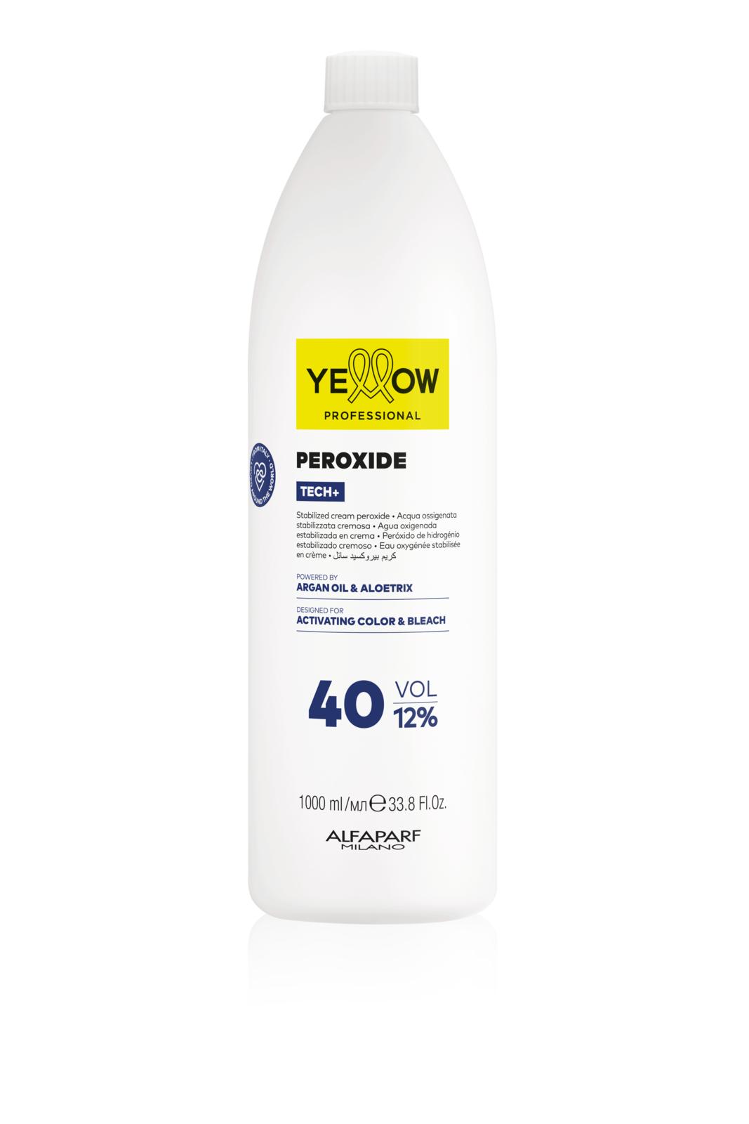Yellow Professional Alfaparf PEROXIDE 12% 1000 ml - Krémová oxidační emulze - TECH+ YELLOW PROFESSIONAL