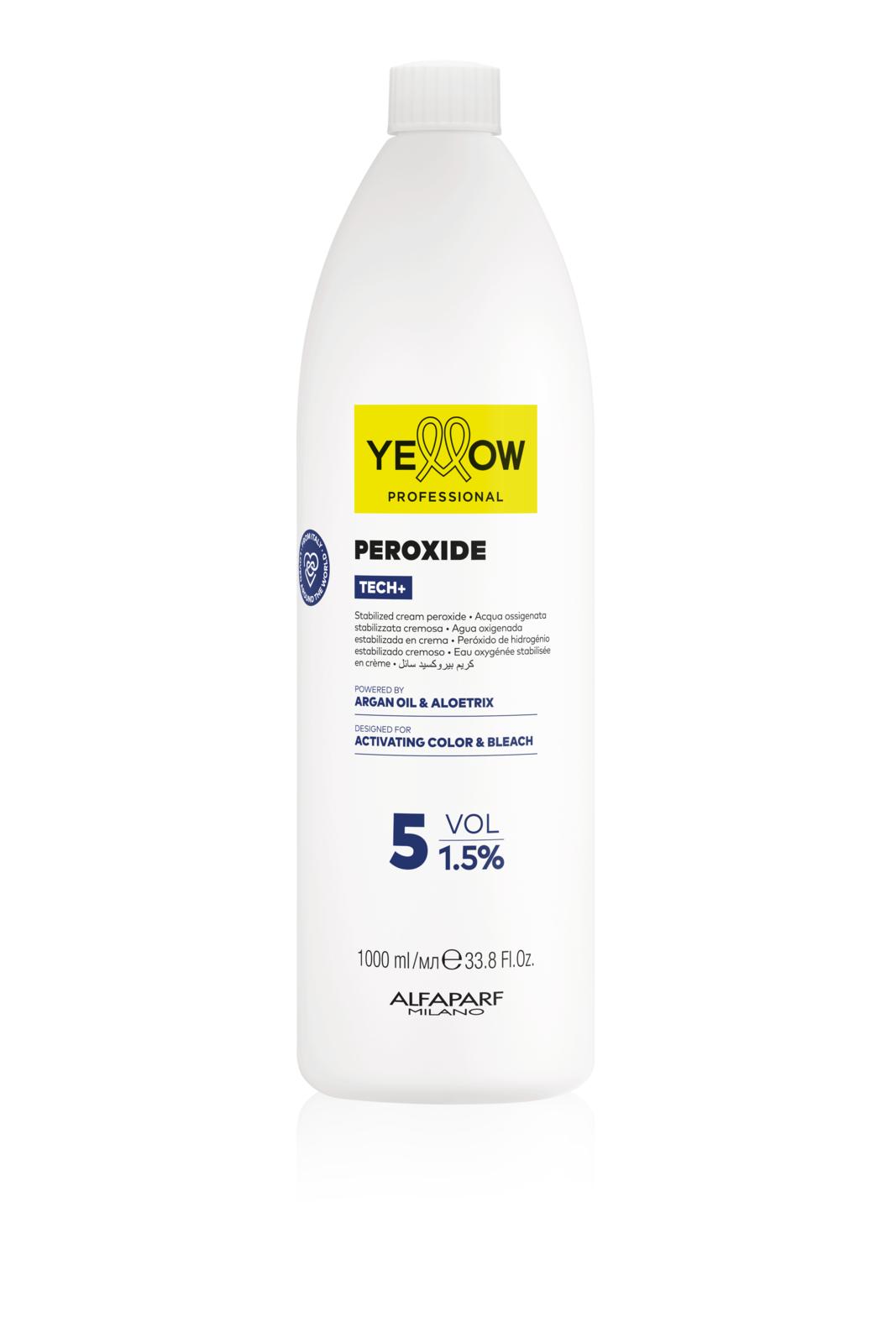 Yellow Professional Alfaparf PEROXIDE 1,5%  1000 ml - Krémová oxidační emulze - TECH+ YELLOW PROFESSIONAL