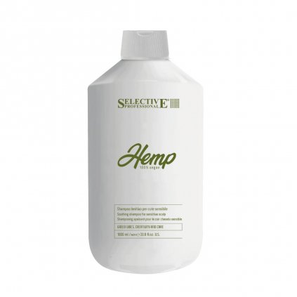 Jemný šampon pro citlivou pokožku hlavy - HEMP 100% vegan - SHAMPOO LENITIVE 1000 ml