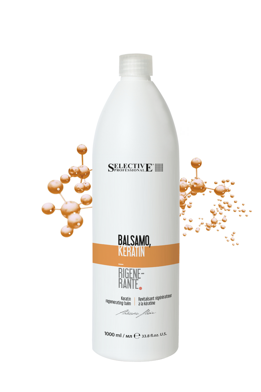 Selective Professional Regenerační keratinový balzám pro namáhané a matné vlasy bez lesku - ARTISTIC FLAIR - BALSAMO KERATIN 1000 ml