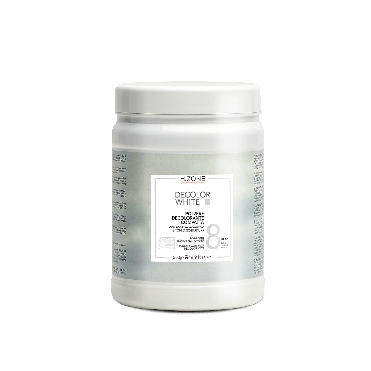 Bílý odbarvovací/melírovací prášek zesvětlení až o 8 tónů - H.ZONE - WHITE BLEACHING POWDER 500 g