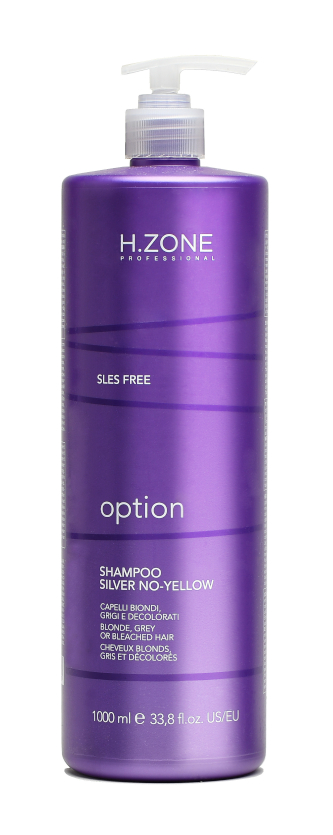 Šampon anti yellow s fialovými pigmenty - HZONE - SHAMPOO SILVER NO YELLOW 1000 ml