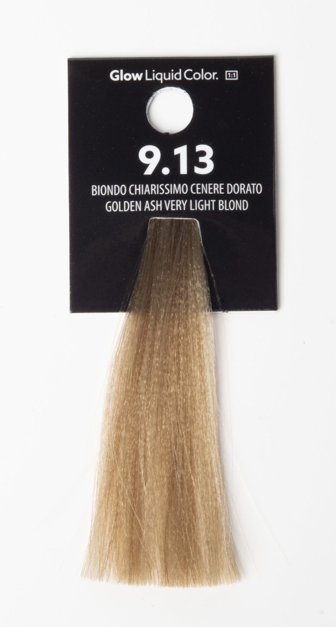 Demi permanentní barvení - GLOW LIQUID COLOR 60 ml Přelivy: 9.13 GOLDEN ASH VERY LIGHT BLOND