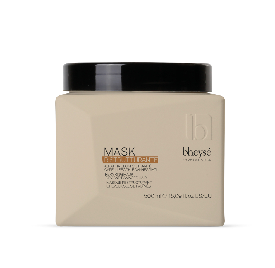 Restrukturační maska s keratinem a bambuckým máslem - RISTRUTTURANTE - BHEYSÉ - REPAIRING MASK 500 ml