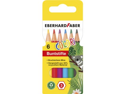 EBERHARD FABER Šestihranné barevné tužky COLORI krátké sada 6 kusů