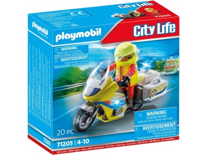 playmobil 71205 zachranny motocykl s blikajicim svetlem