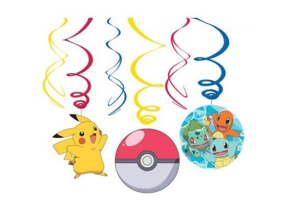 0009749 zavesne spiraly pokemon 6 ks