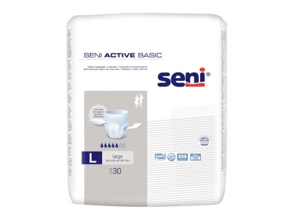 Kalhotky absorpční natahovací Seni Active Basic Large – pro střední inkontinenci, 30 ks