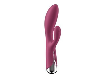 Satisfyer Spinning Rabbit 1 Red – dobíjecí vibrátor, tlakové vlny a rotace