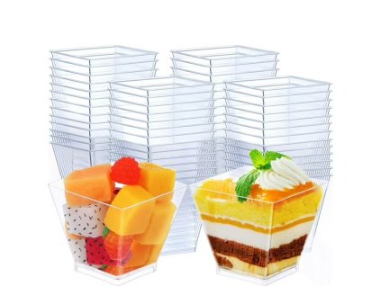 NOGIS 50 Pcs 2oz Dessert Cups Plastic Transparent Square Shot Glasses Disposable Mini Cake Cube Cups for Home Dessert Shop 64b1eee1 677f 48aa b87d 818928bb8ef5.06d3f9c0978a4099971749b95adbdf8e