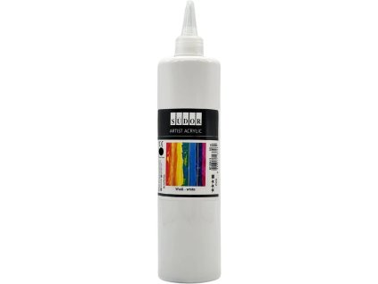 6672 akrylova farba sudor 500 ml vysoko pigmentovana a nepriehladna umelecka kvalita biela