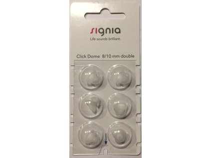 Signia Click Dome 8/10 mm náhradní silikonové nástavce pro naslouchátka 6 ks