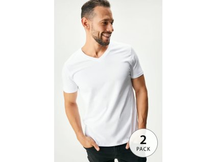 JACK & JONES JacBasic Crew II – 2PACK bílé (L)